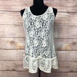 Criss Cross Lace Tank Top